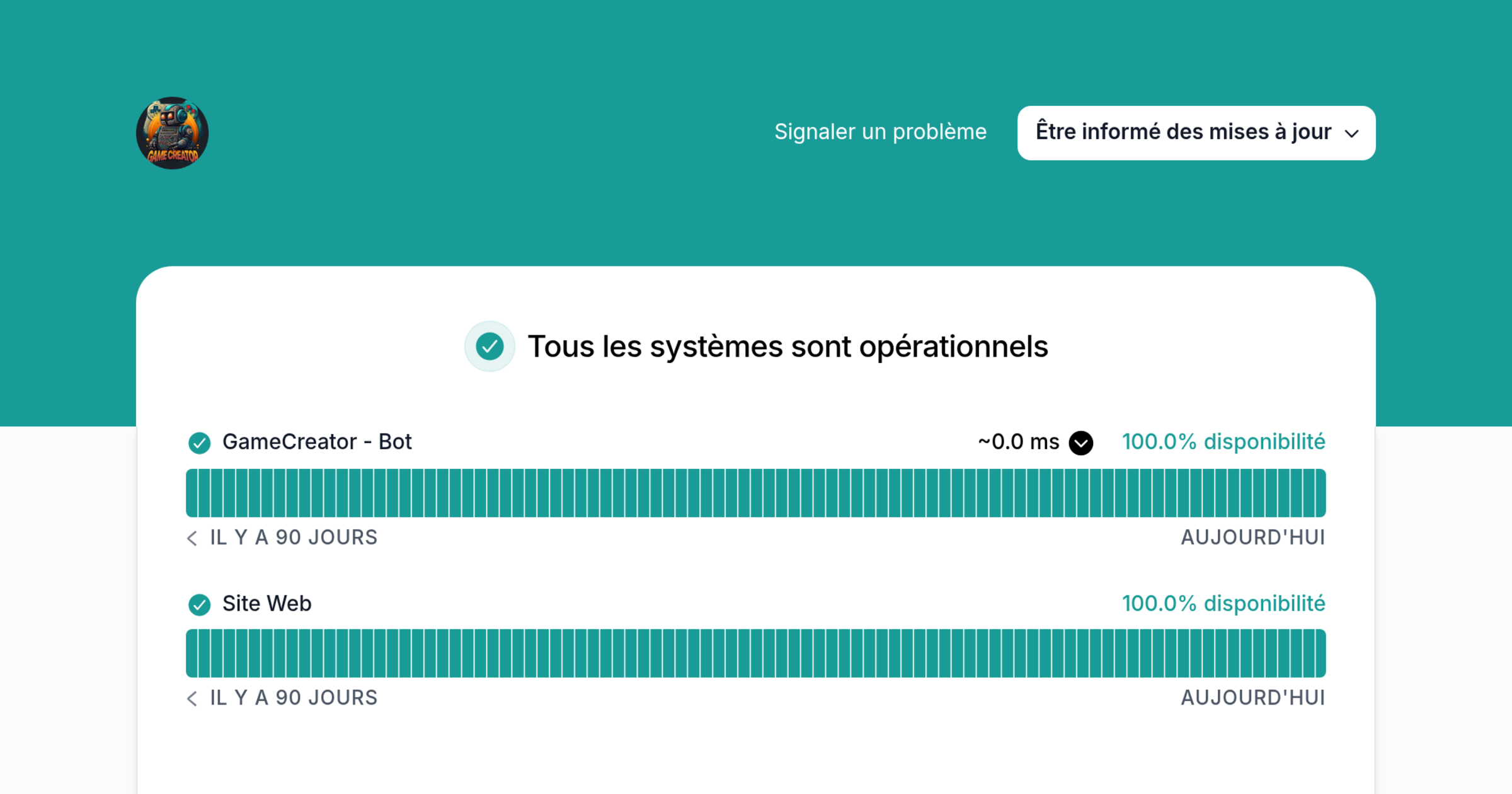 GameCreator statut